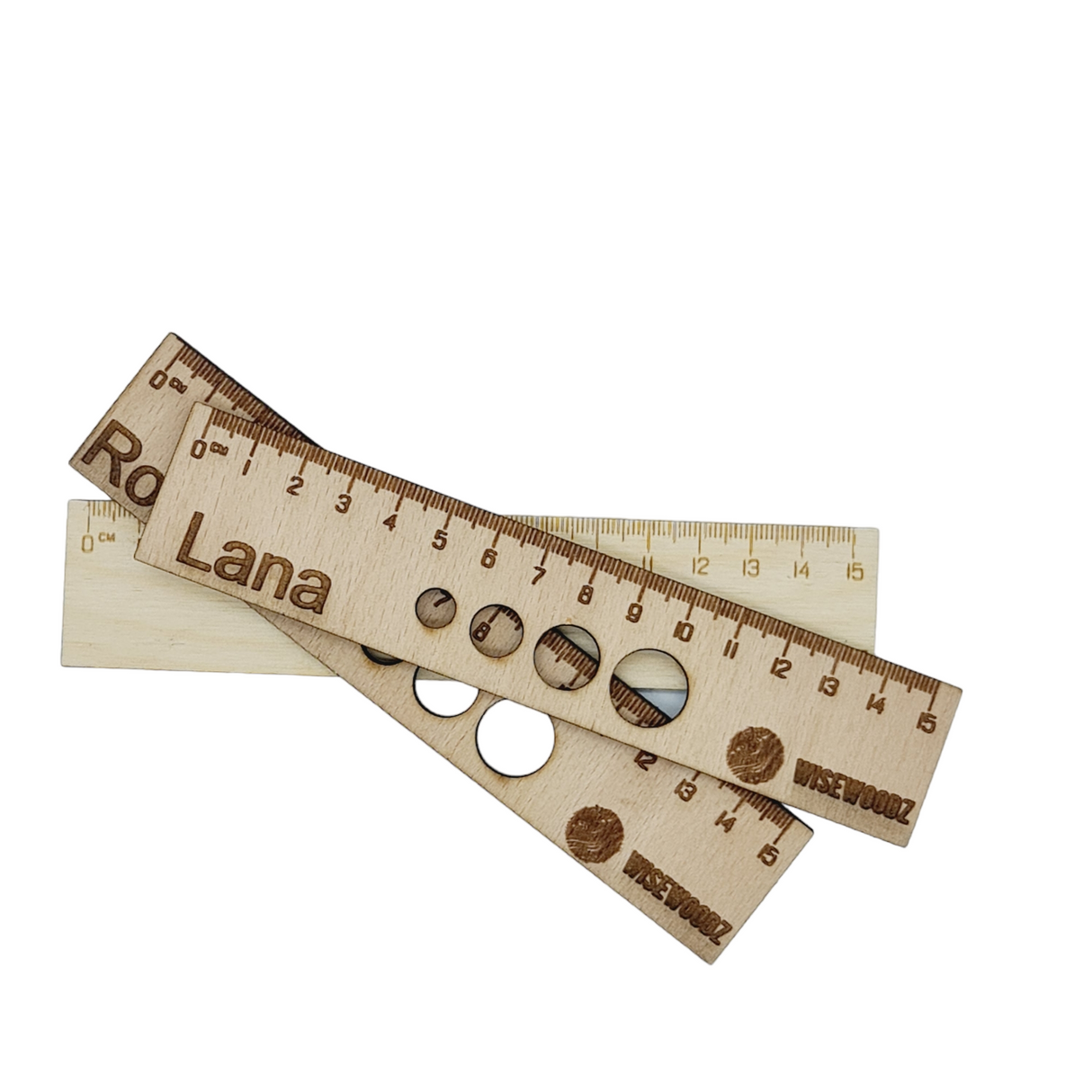 Nachhaltiges Holzlineal mit Lesehilfe