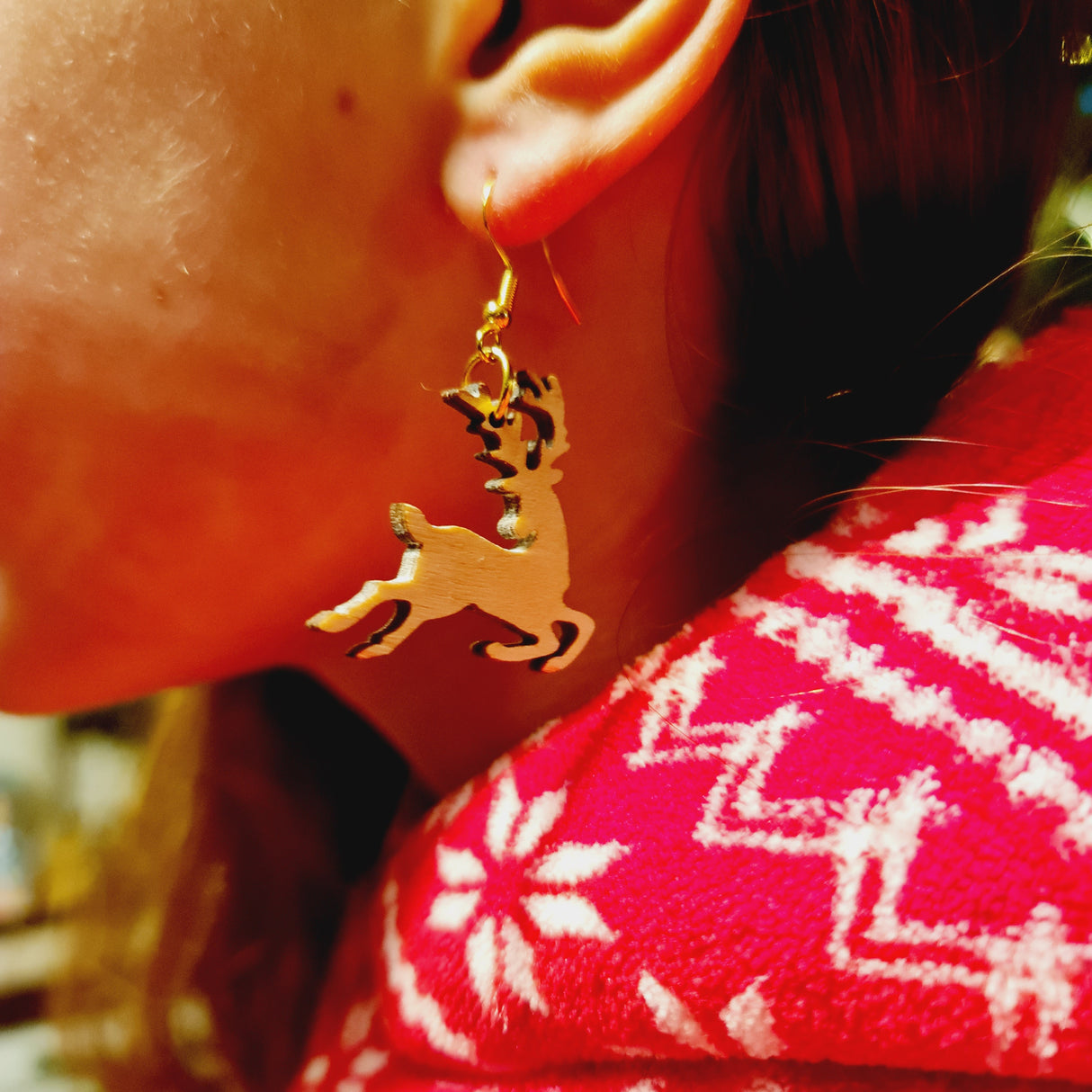 Wisewoodz Rentier-Ohrringe: Frohe Festtage! 🦌✨