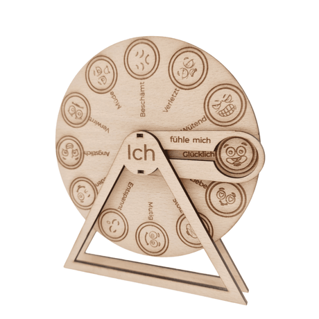 hölzernes Emotionenrad für Kinder zum Lernen und Ausdrücken ihrer Gefühle