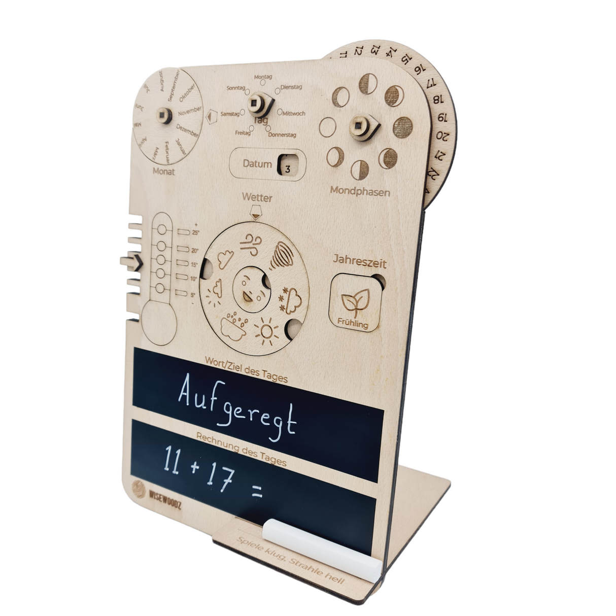 Mein Tag - Montessori Lerntafel und Tagestafel aus Holz