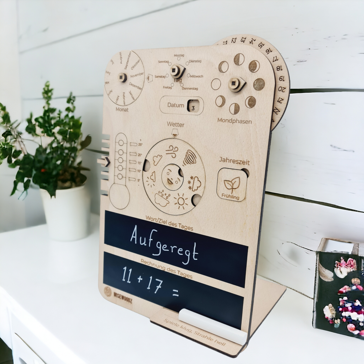 Mein Tag - Montessori Lerntafel und Tagestafel aus Holz