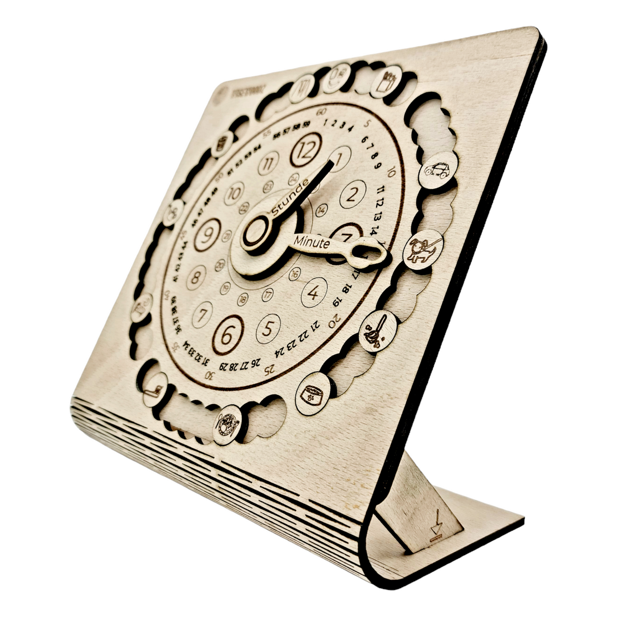 Wisewoodz Uhrzeit und Routine Lernbrett