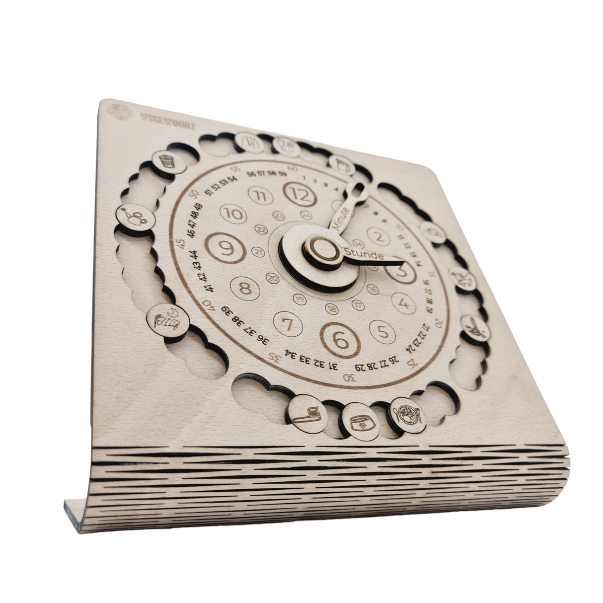 Wisewoodz Uhrzeit und Routine Lernbrett