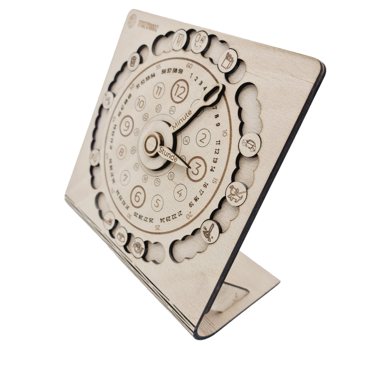 Wisewoodz Uhrzeit und Routine Lernbrett