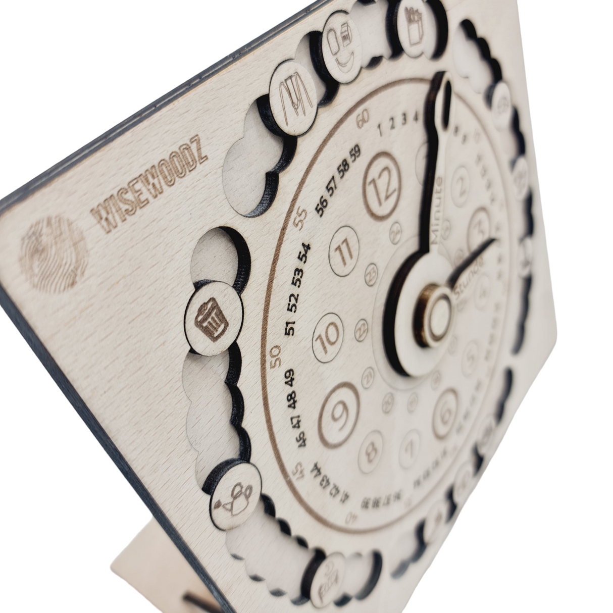 Wisewoodz Uhrzeit und Routine Lernbrett