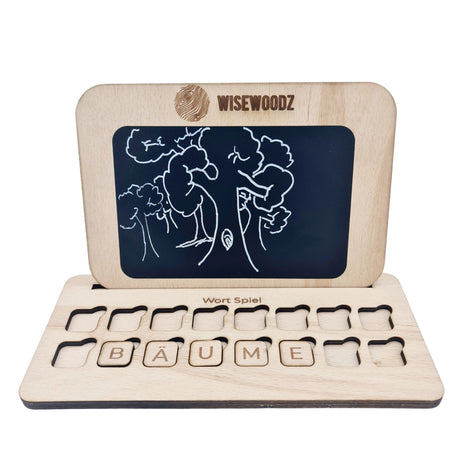 Pictionary-Spiel für Kinder aus Holz