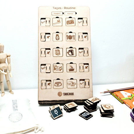 Aufgaben- und Routine planer für Kinder aus Holz