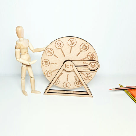 hölzernes Emotionenrad für Kinder zum Lernen und Ausdrücken ihrer Gefühle