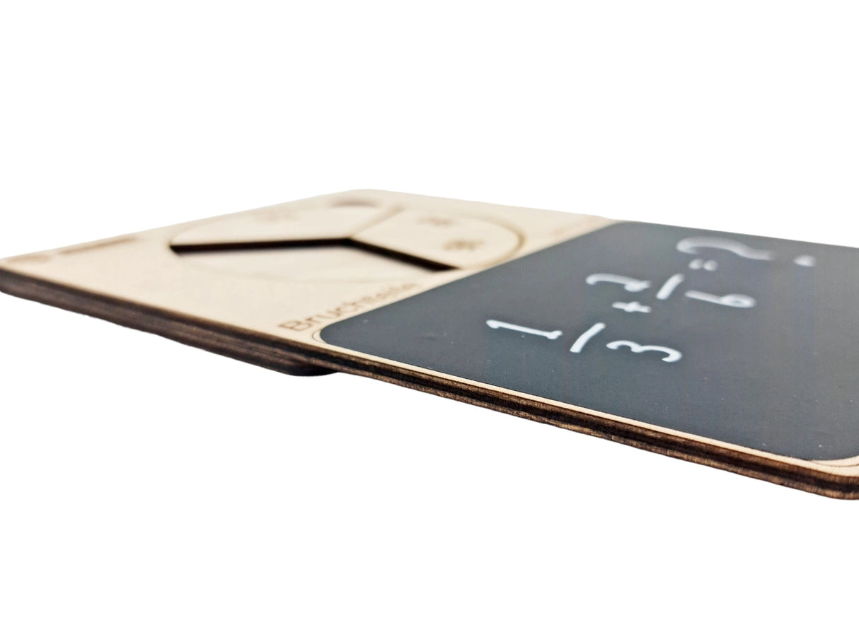 Brett aus Holz für den Bruchrechnenunterricht