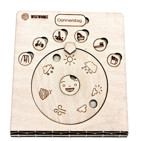 Mini-Tagesplaner für kleine Kinder mit Tagen, Gefühlen, Wetter und Routinen