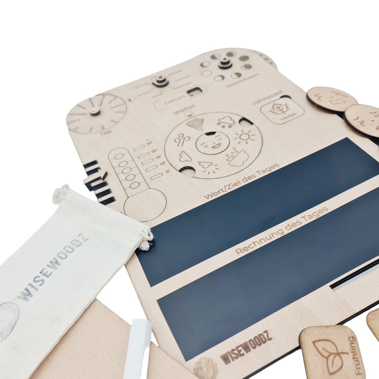 Mein Tag - Montessori Lerntafel und Tagestafel aus Holz