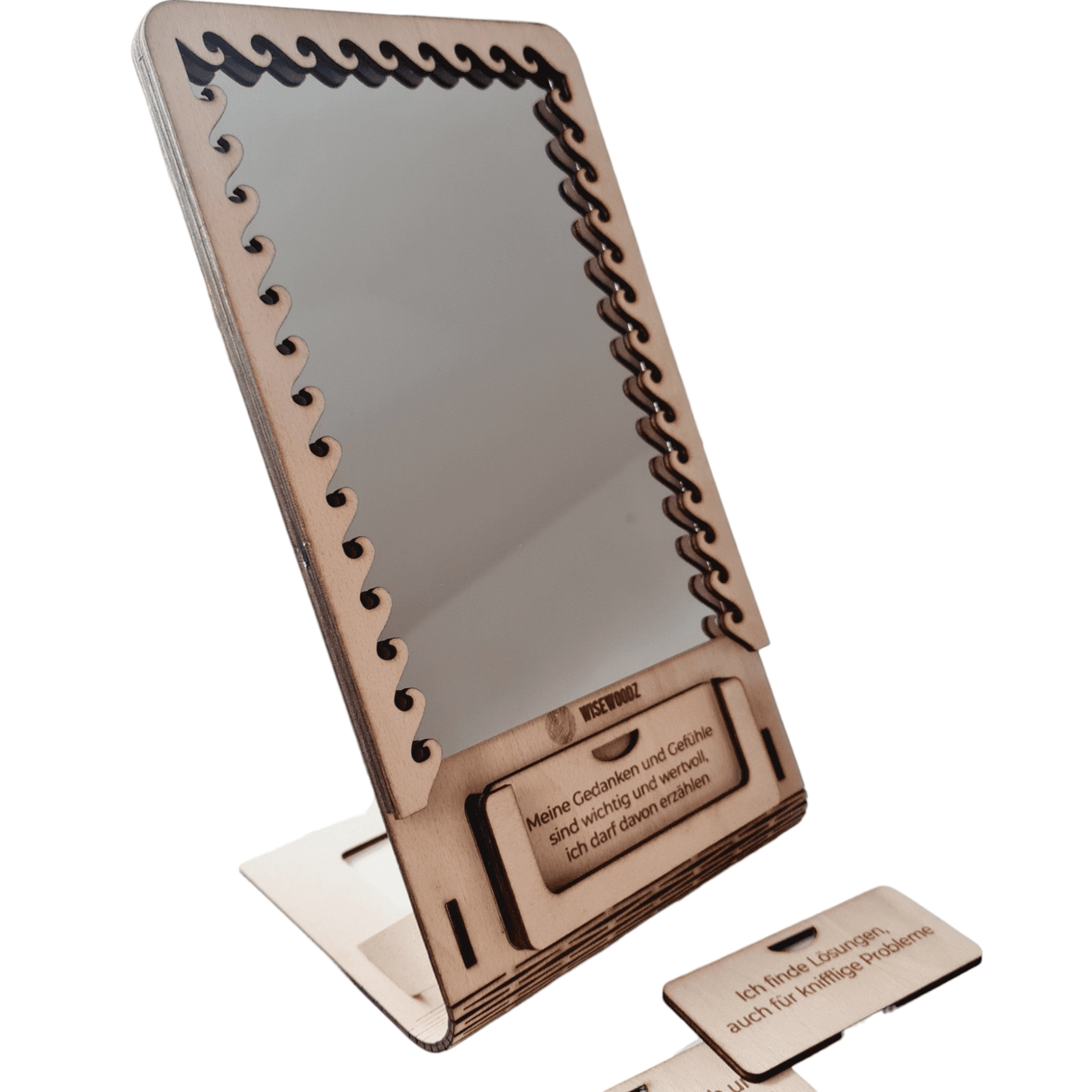 Kinderspiegel aus Holz zur Entwicklung und Stärkung von Selbstvertrauen und Selbstwertgefühl