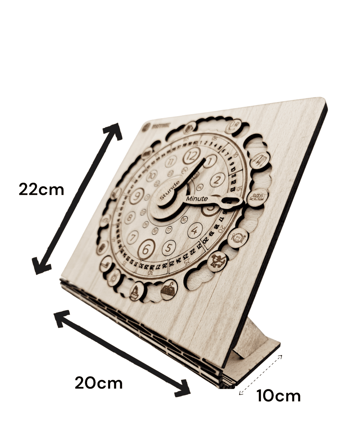 Wisewoodz Uhrzeit und Routine Lernbrett