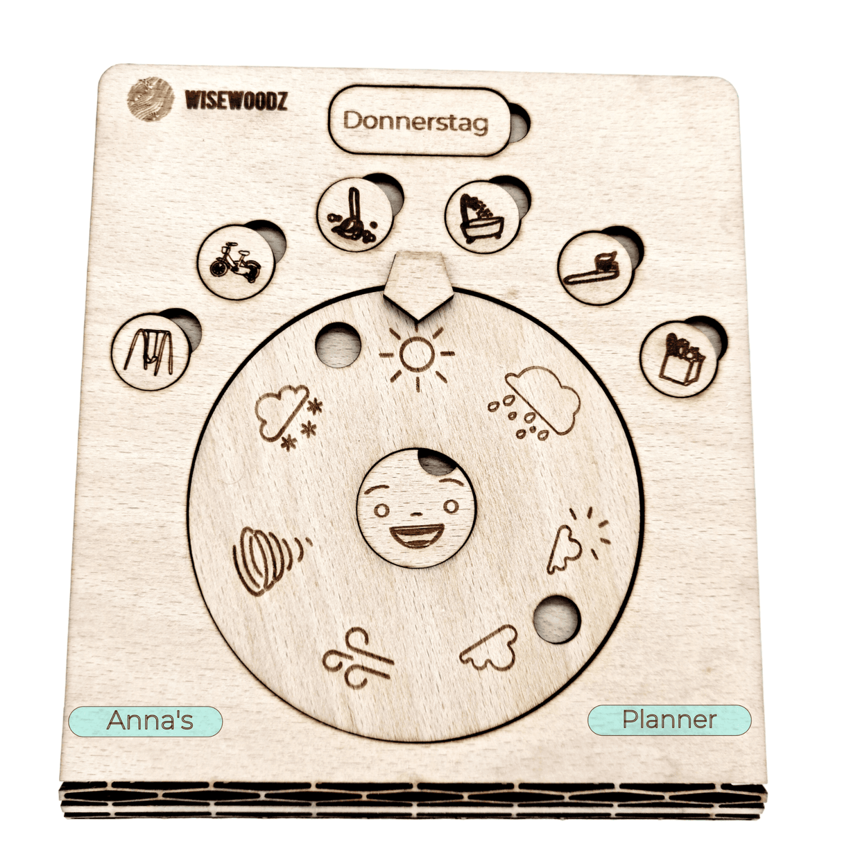 Mini-Tagesplaner für kleine Kinder mit Tagen, Gefühlen, Wetter und Routinen