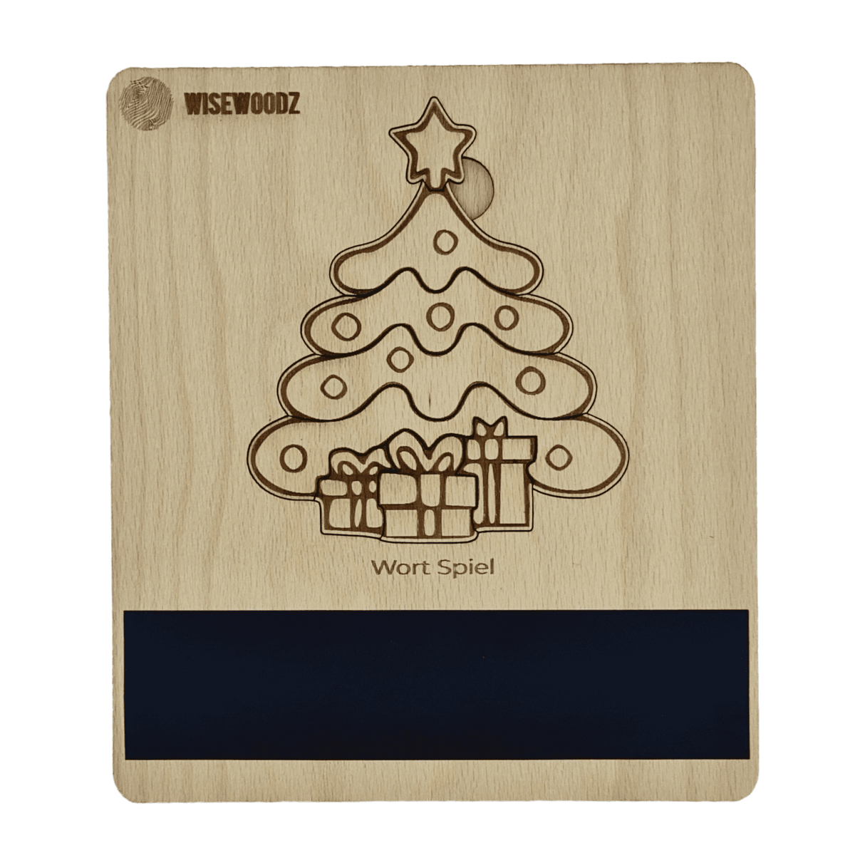Wisewoodz Weihnachten Wort, Rechtschreibung Holzspiel
