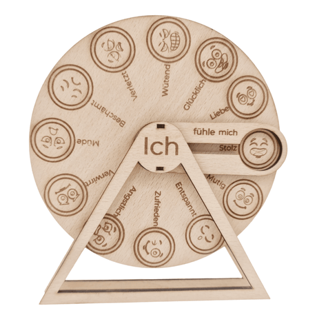 hölzernes Emotionenrad für Kinder zum Lernen und Ausdrücken ihrer Gefühle