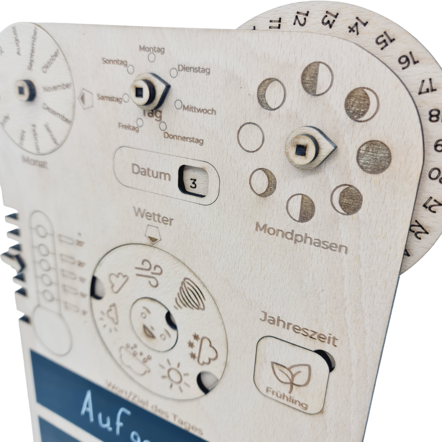 Mein Tag - Montessori Lerntafel und Tagestafel aus Holz