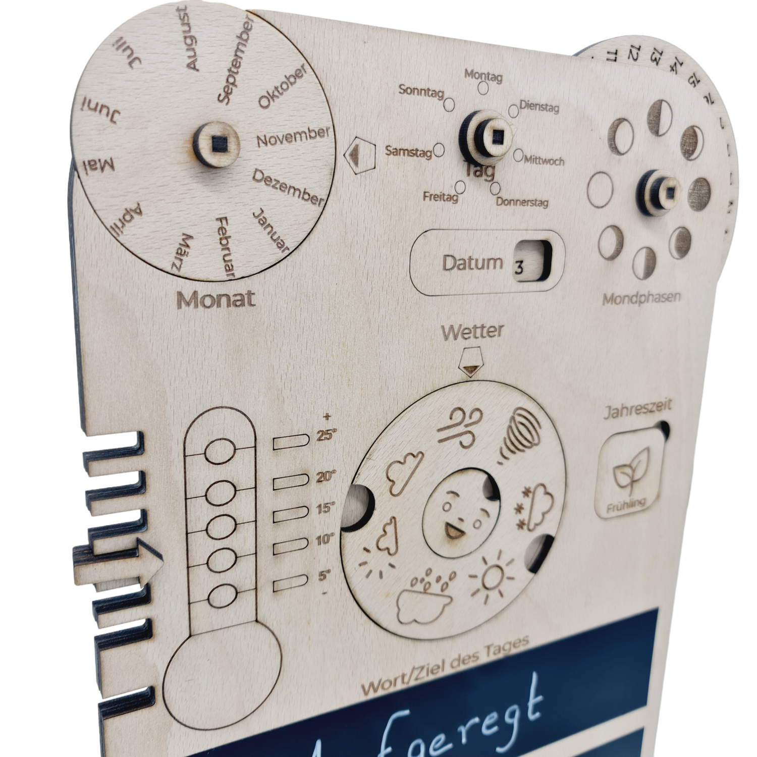 Mein Tag - Montessori Lerntafel und Tagestafel aus Holz