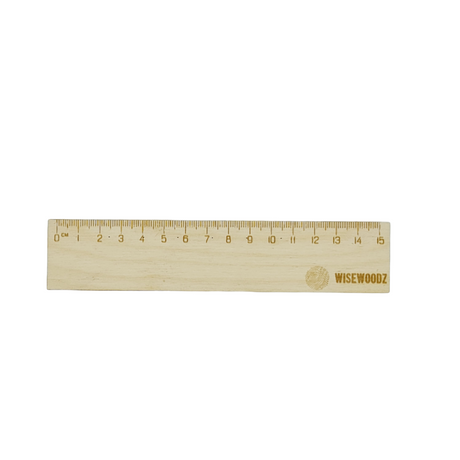 Nachhaltiges Holzlineal mit Lesehilfe